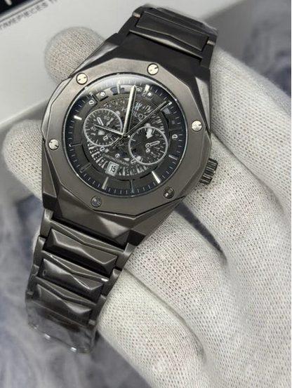 Hublot Geneve Price in Pakistan – Diamond Cut Skeleton Watch